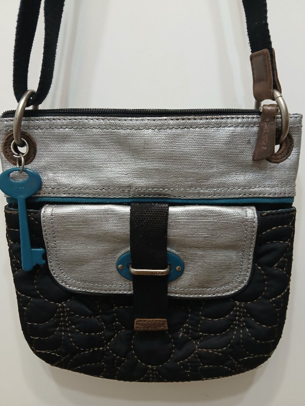 Fossil Quilted&Canvas Crossbody
